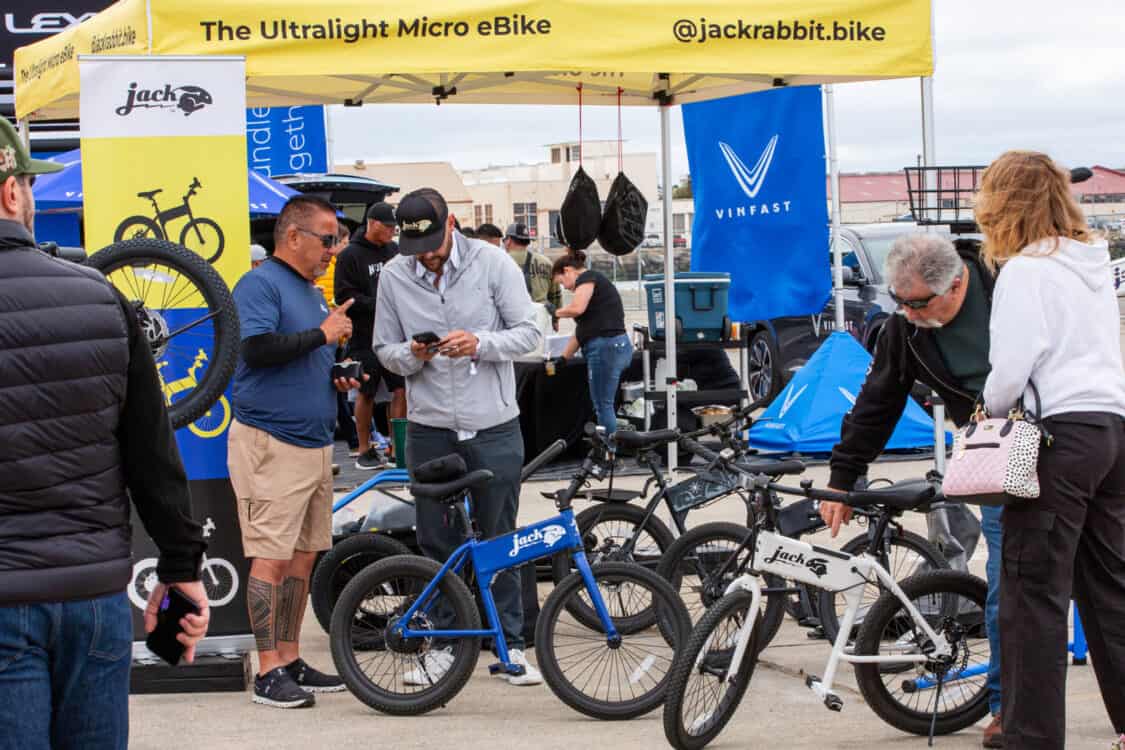 Image showcasing JackRabbit microbike electric bike at Electrify Expo. Amazon Recharge Zone in 2024 will feature a speaker from JackRabbit