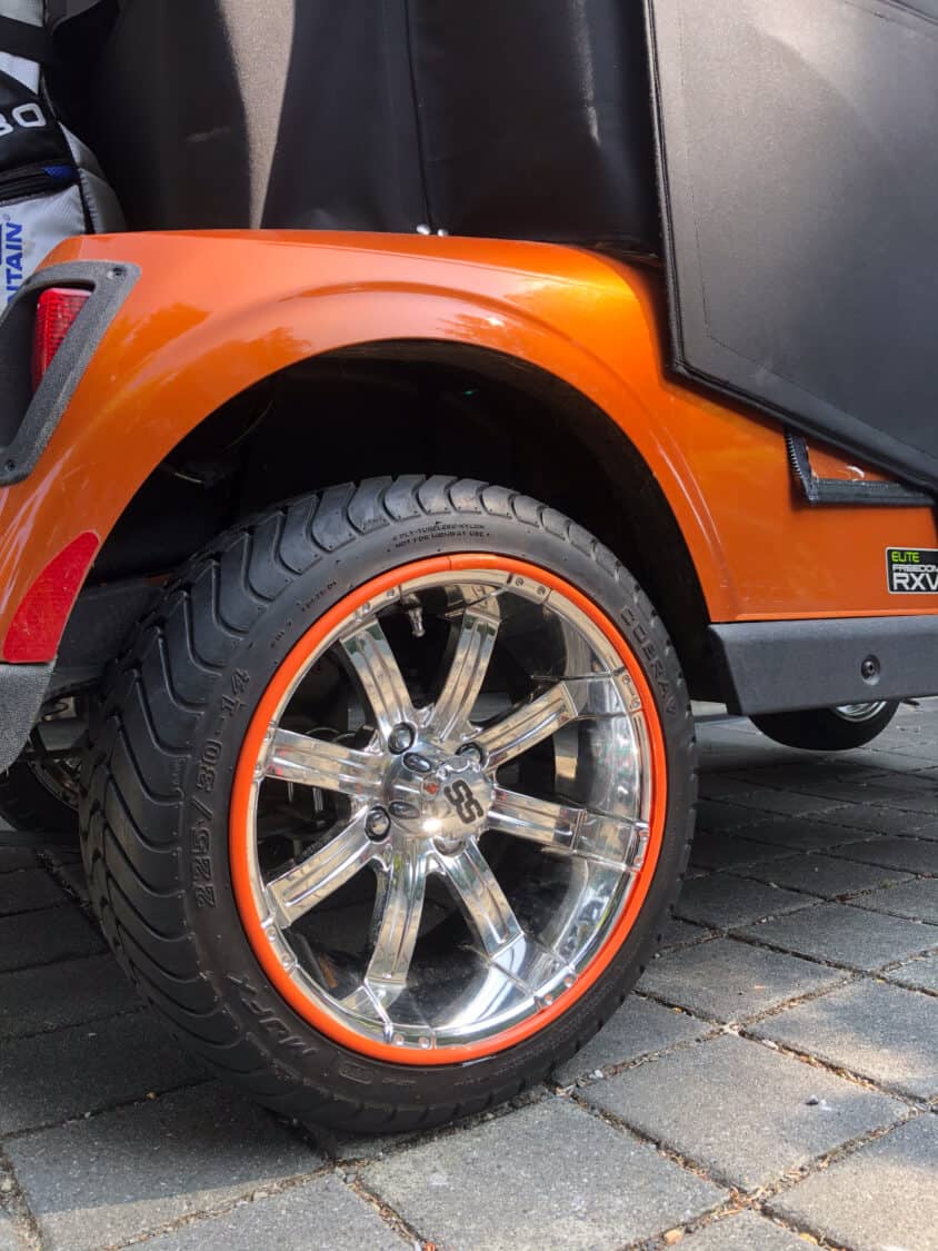 AlloyGator Wheel Protectors in orange