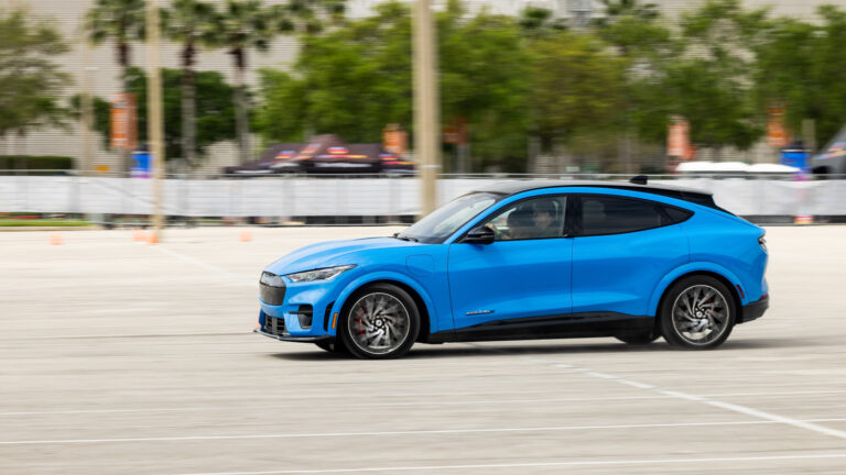 Electrify Expo Orlando Hankook EV Demo District Ford Mustang Mach-E blue