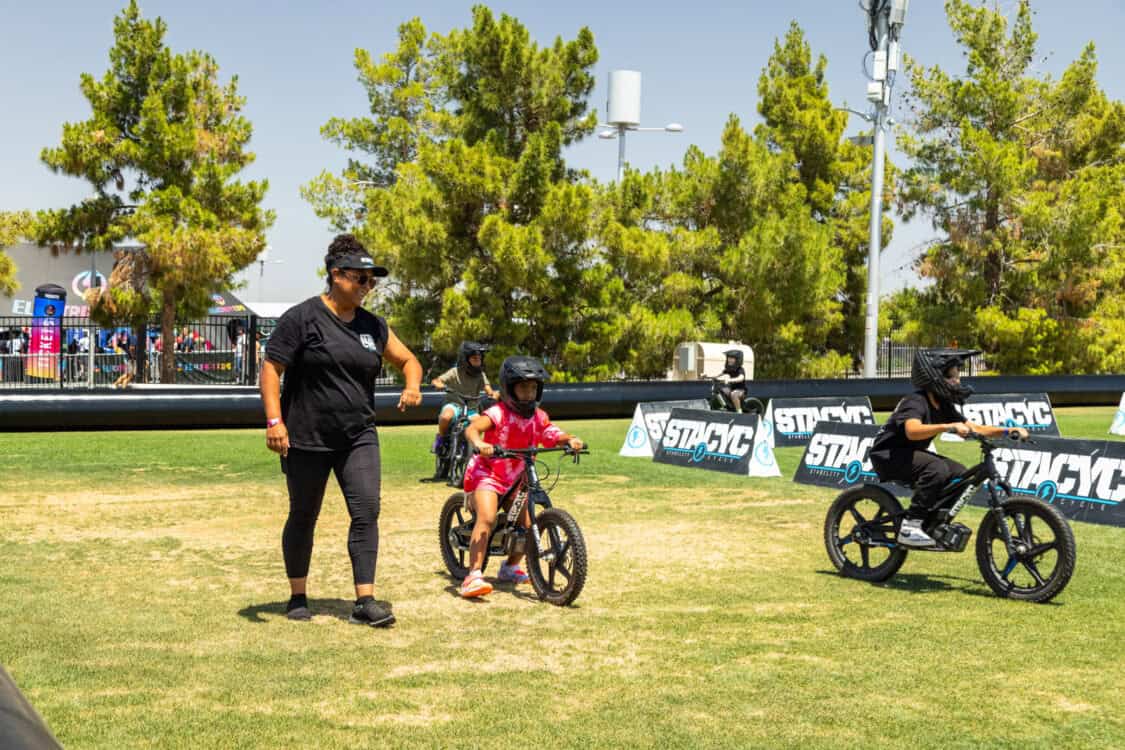 Electrify Expo Phoenix 2024 - Stacyc kids ebike demo