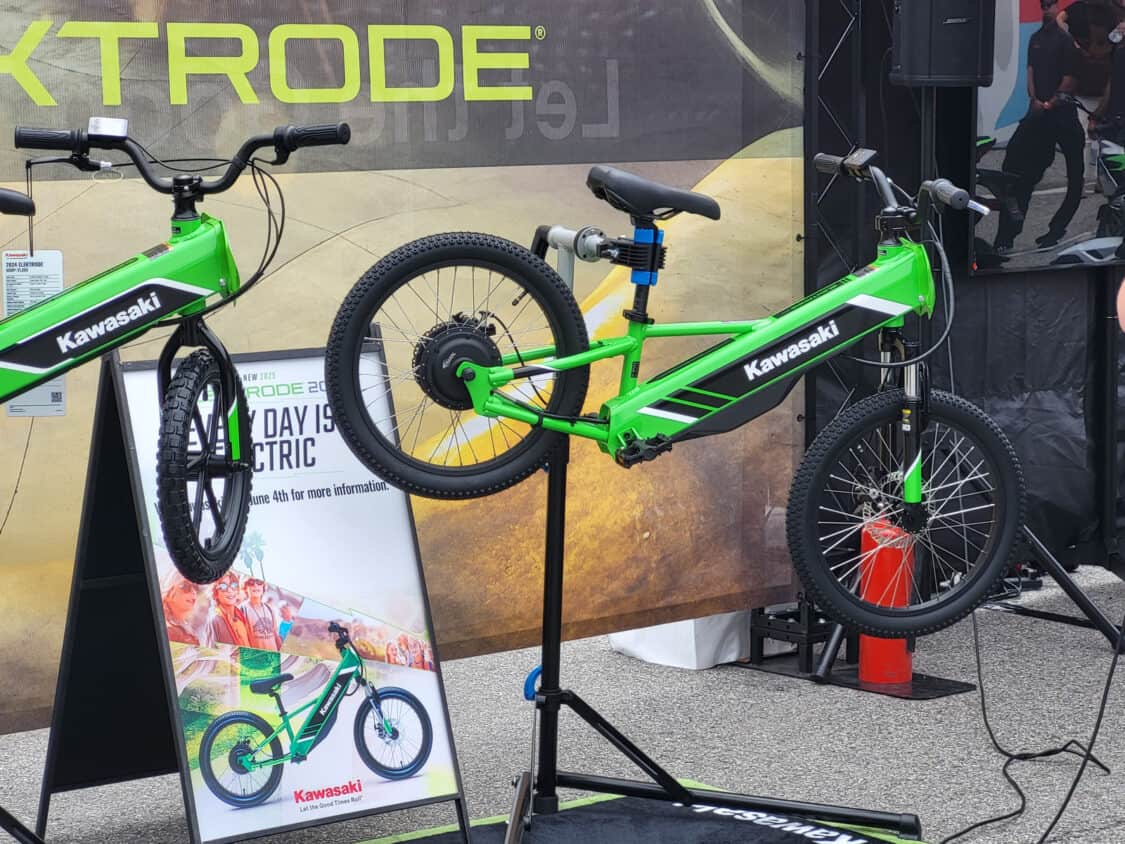 Kawasaki Debuts 2025 Elektrode Electric Balance Bike for Kids at Electrify Expo Industry Day Long Beach