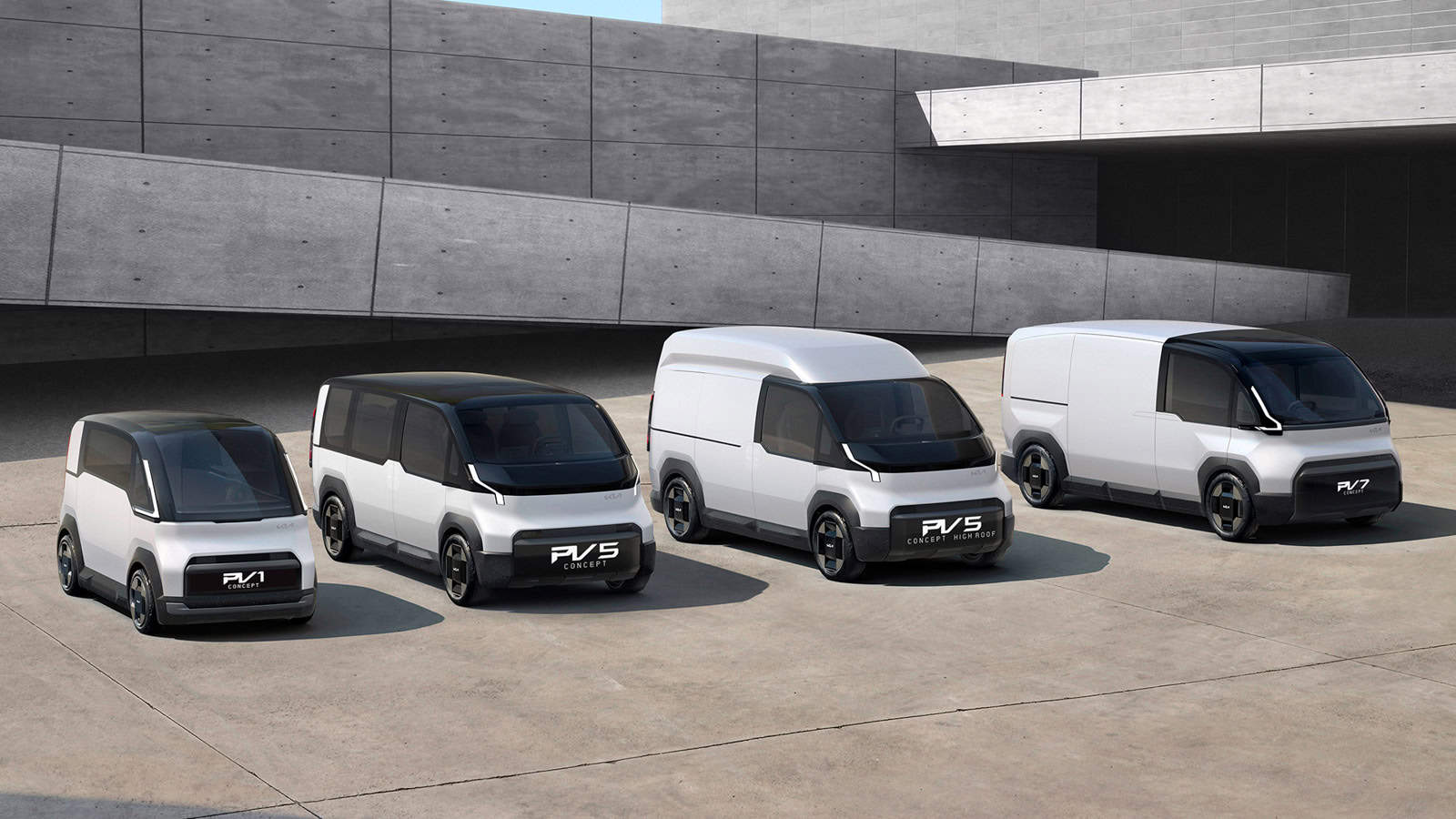 Kia PBV1 PBV5 PBV5 High Roof PV7 Concept Lineup Reveal