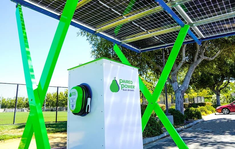 Paired Power PairTree EV Microgrid Solar Charger for Fleets Military Government Now Available on GSA and Sourcewell