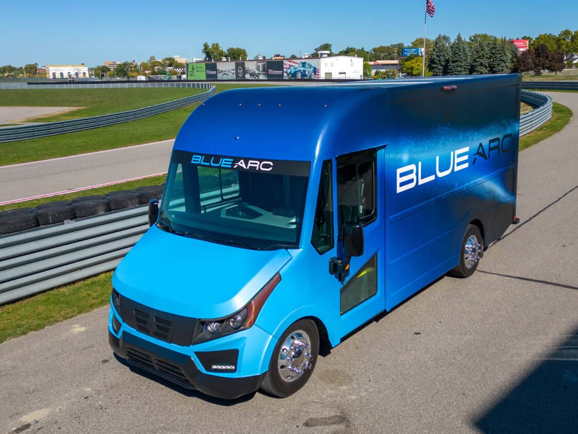 The Shyft Group Blue Arc EV Truck ready to join FedEx EV fleet