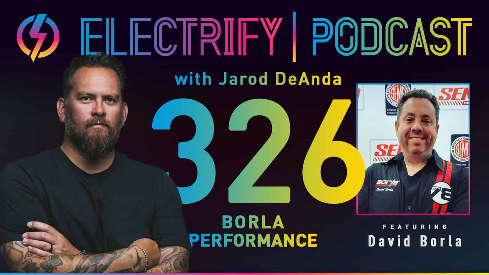 Electrify Podcast episode 326 with David Borla or Borla Performance