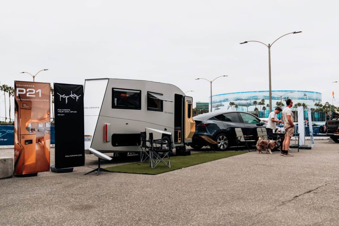 2024 Electrify Expo Long Beach Third Year Breaks Records with Nearly 50000 EV Demos - Outdoor Rec, Polydrops P21 trailer