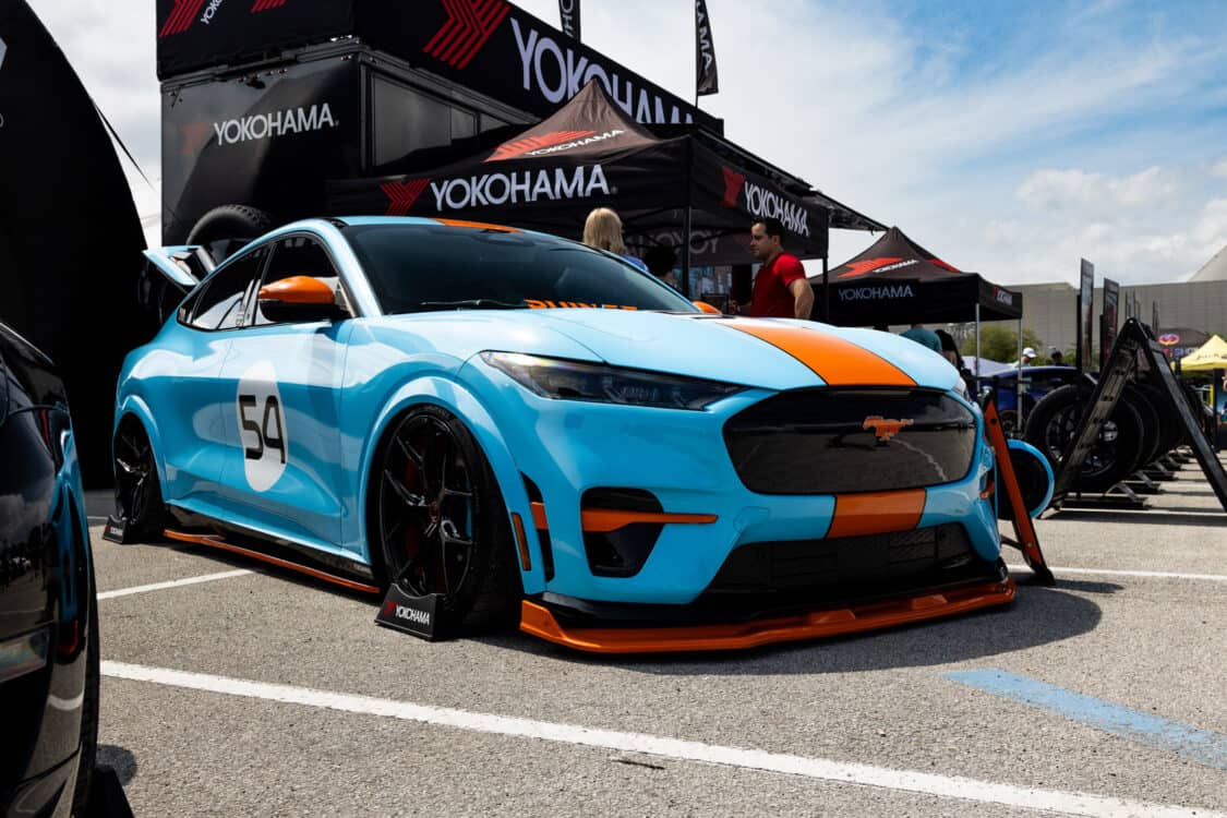 Jason Halvorsen's custom 2021 Ford Mustang Mach-E GT at Electrify Showoff Orlando 2024