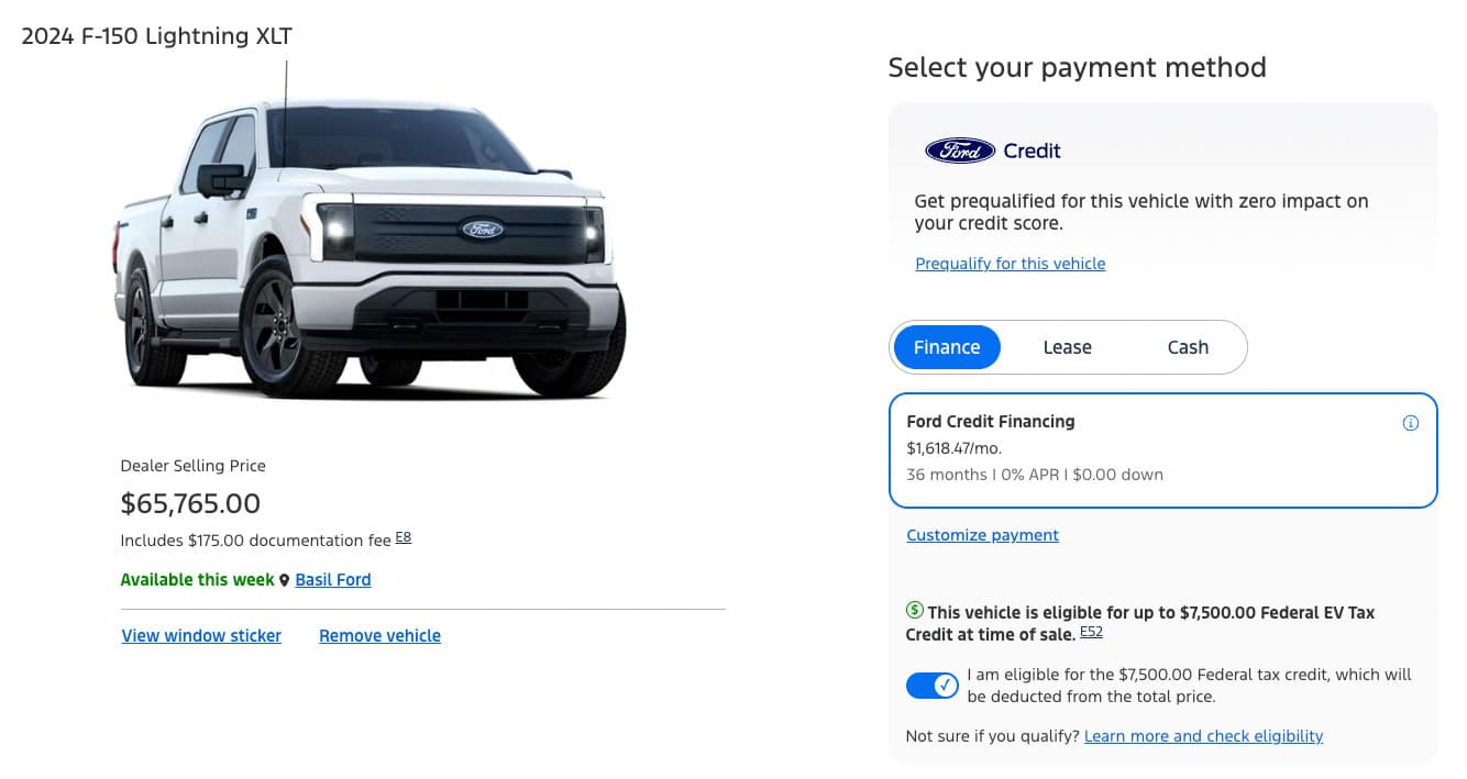 2024 Ford F-150 Lightning Gets Zero Percent Financing and Attractive