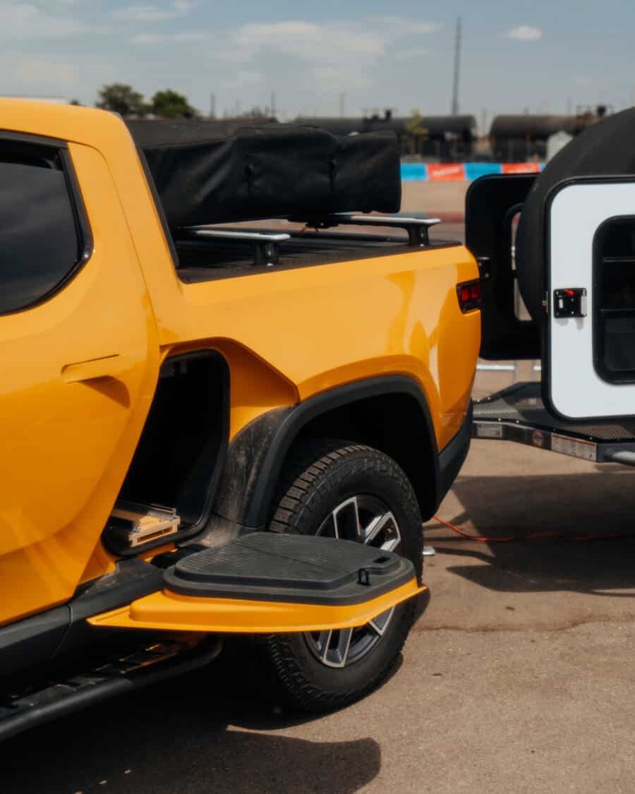 Electrify Showoff Denver Justin Phelps 2022 Rivian R1T 1 with 2022 High Altitude Trailers XT50c