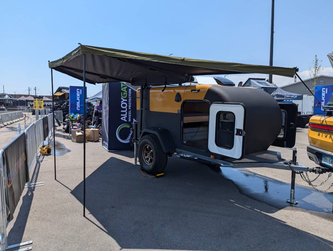 Electrify Showoff Denver Justin Phelps 2022 Rivian R1T 1 with 2022 High Altitude Trailers XT50c