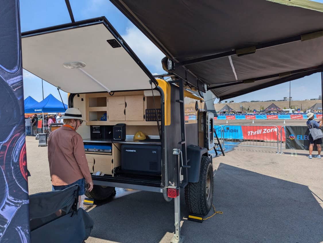 Electrify Showoff Denver Justin Phelps 2022 Rivian R1T 1 with 2022 High Altitude Trailers XT50c