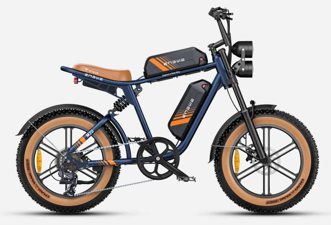 ENGWE M20 2.0 Fat Tire Electric Bike dual battery side profile