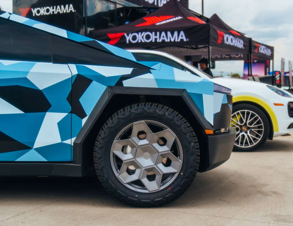 Erik Strait's 2024 Tesla Cybertruck at Electrify Showoff Driven by Yokohama Tire