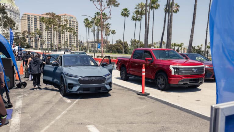 Ford Mustang Mach-E and F-150 Lightning test drive at Electrify Expo Long Beach