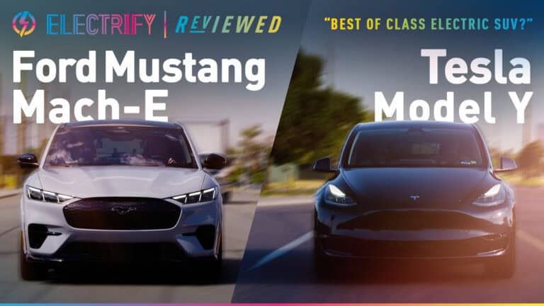 Ford Mustang Mach-E and Tesla Model Y Best Electric SUV Review - Electrify Reviewed main YouTube