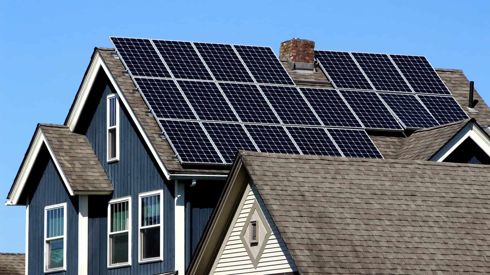 House with solar panels