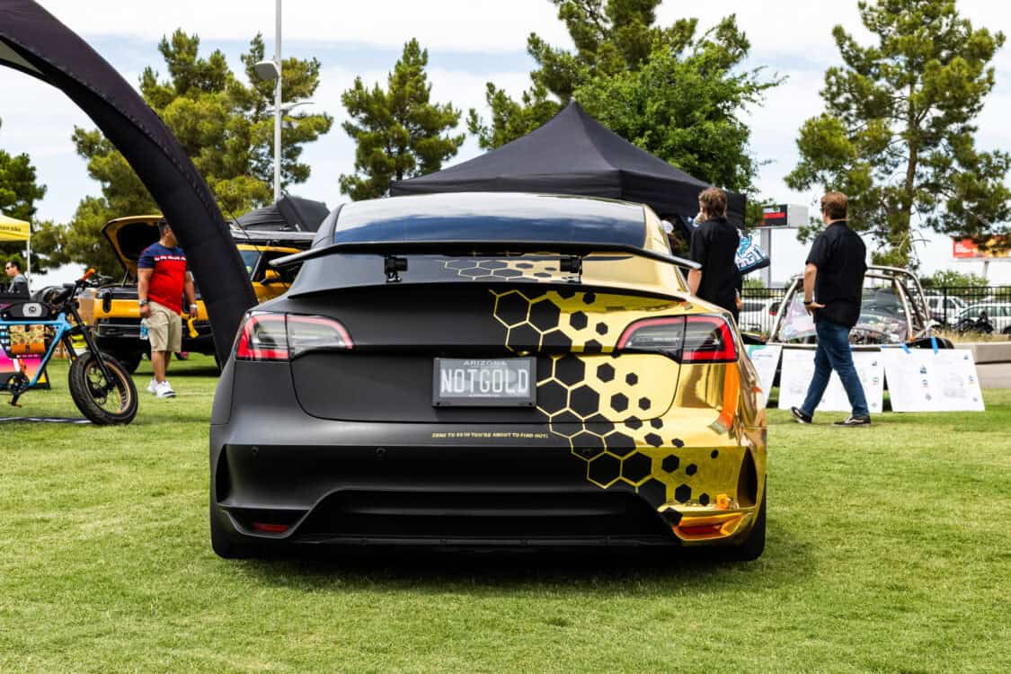 Simon Cellard 2022 Tesla Model 3 Performance Electrify Showoff Phoenix Best Wrap Graphics