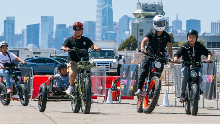 Electric Bikes, Scooters, Motorcycles and Skateboard test rides at Electrify Expo San Francisco