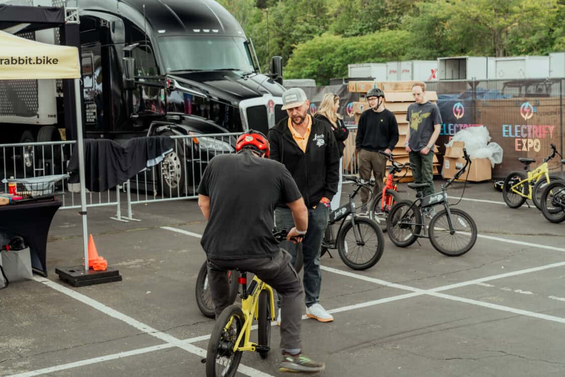 Electrify Expo Seattle 2024 Micromobility Demo JackRabbit micro ebike