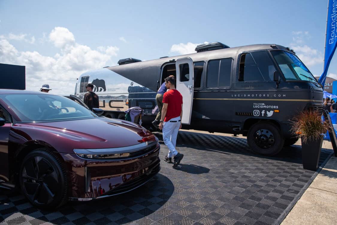 Lucid Motors Air Saphhire and Airstream aka The Bearstream at Electrify Expo San Francisco