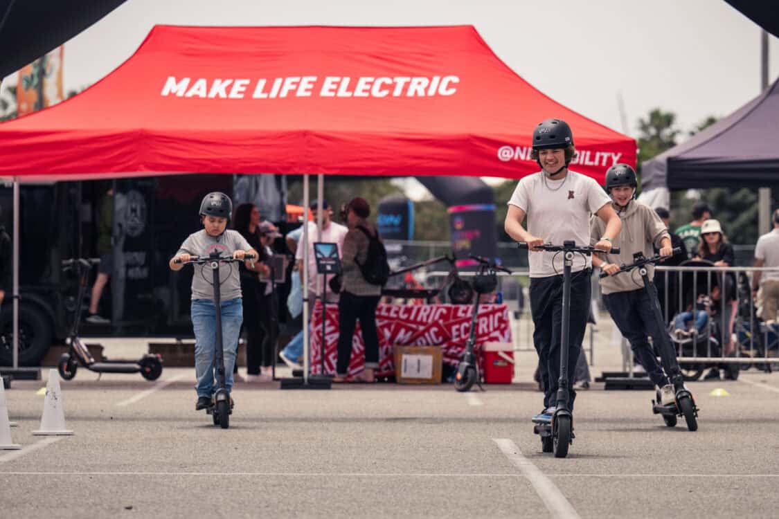 NIU electric scooters at Electrify Expo Long Beach close up