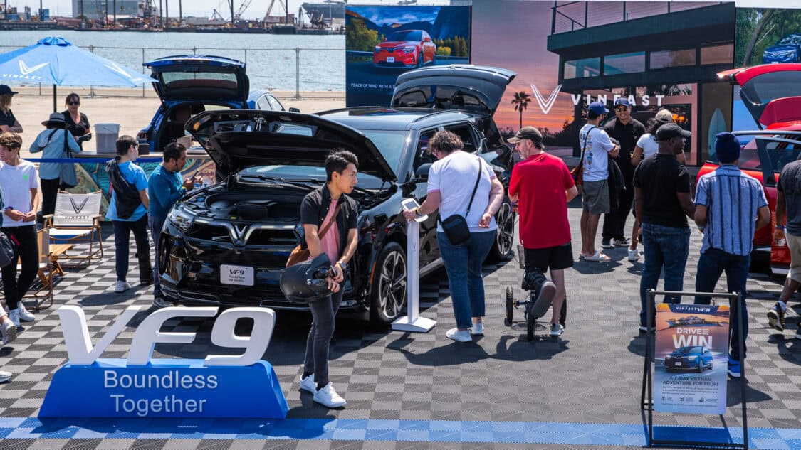 VinFast VF 9 electric SUV on display at Electrify Expo San Francisco