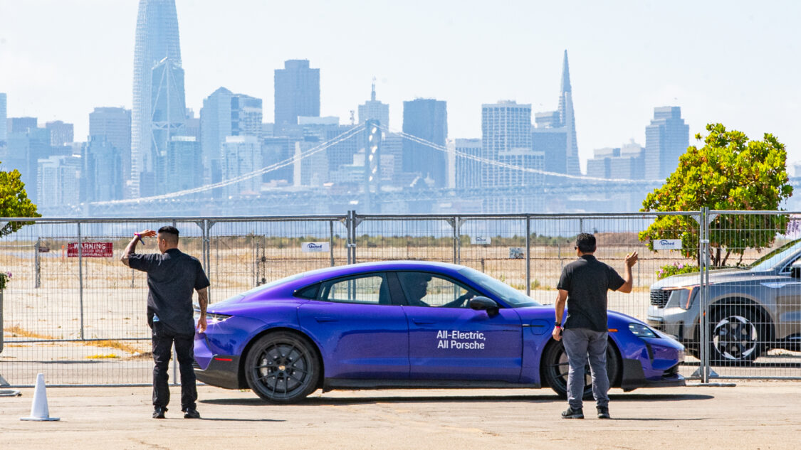 Electrify Expo San Francisco test ride demo Porsche Taycan