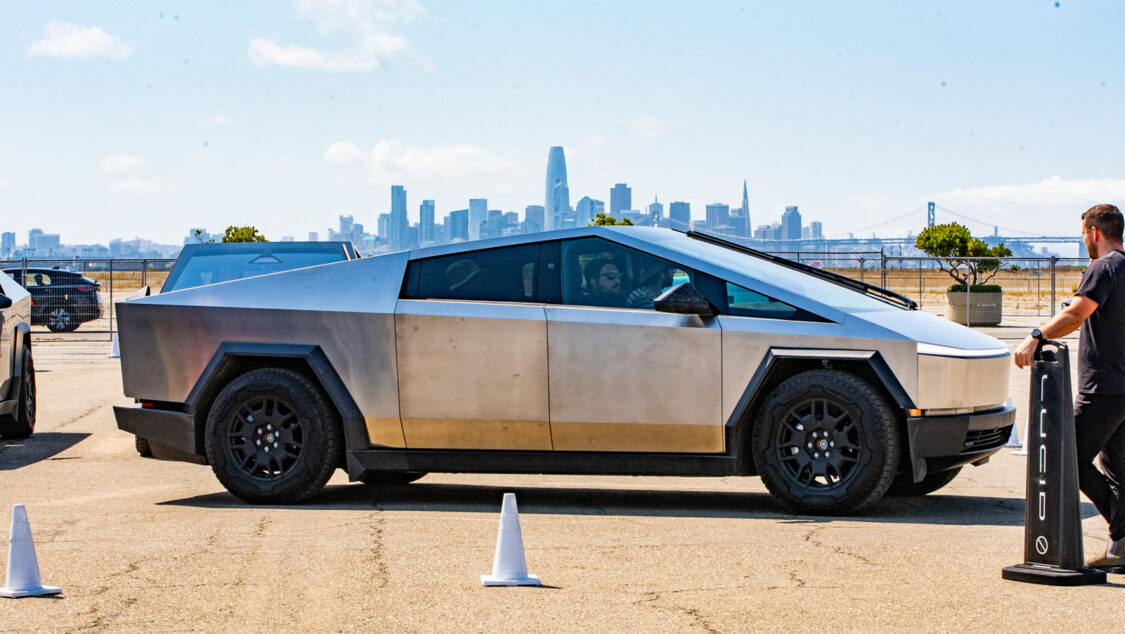 Electrify Expo San Francisco test ride demo Tesla Cybertruck