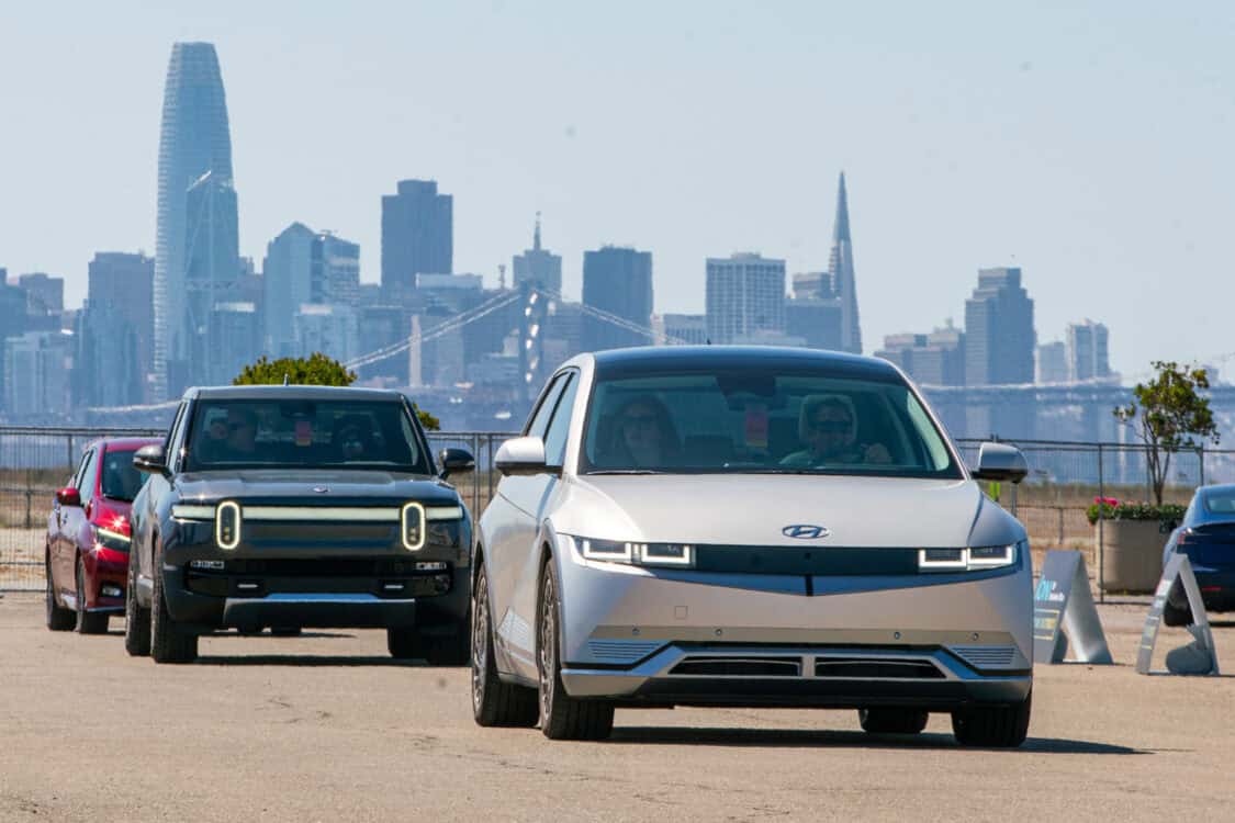 Electrify Expo San Francisco test ride demo Hyundai IONIQ 5, Rivian R1T