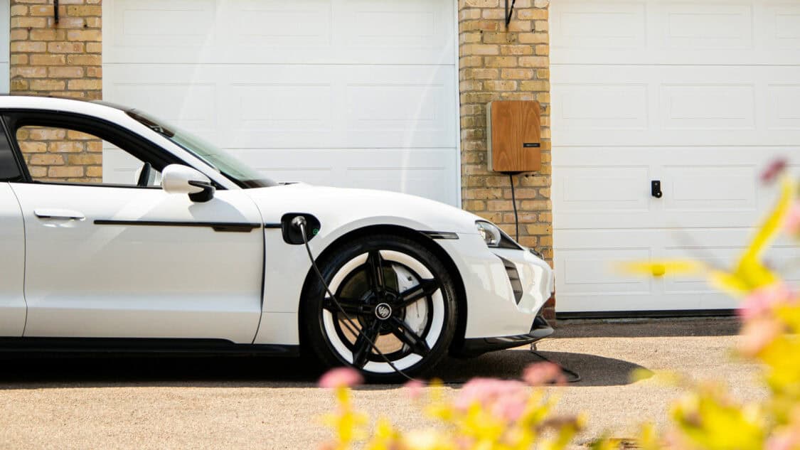 Porsche Taycan EV charging at home