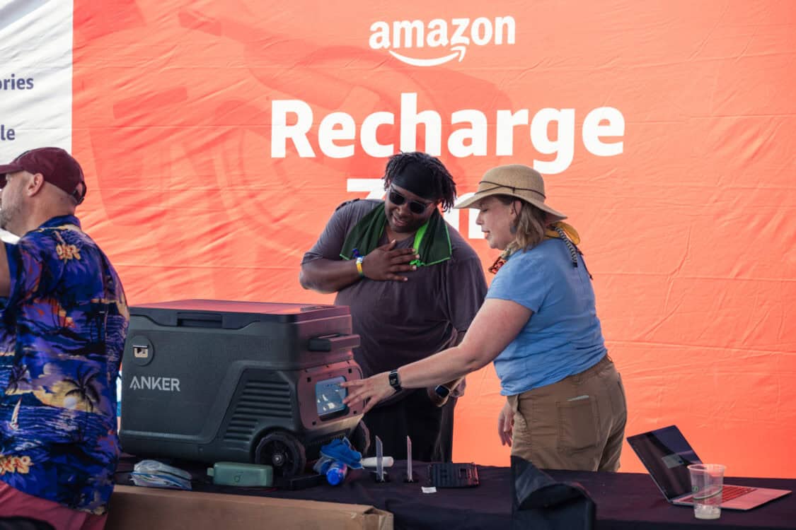 Anker SOLIX power station at Amazon Recharge Zone at Electrify Expo