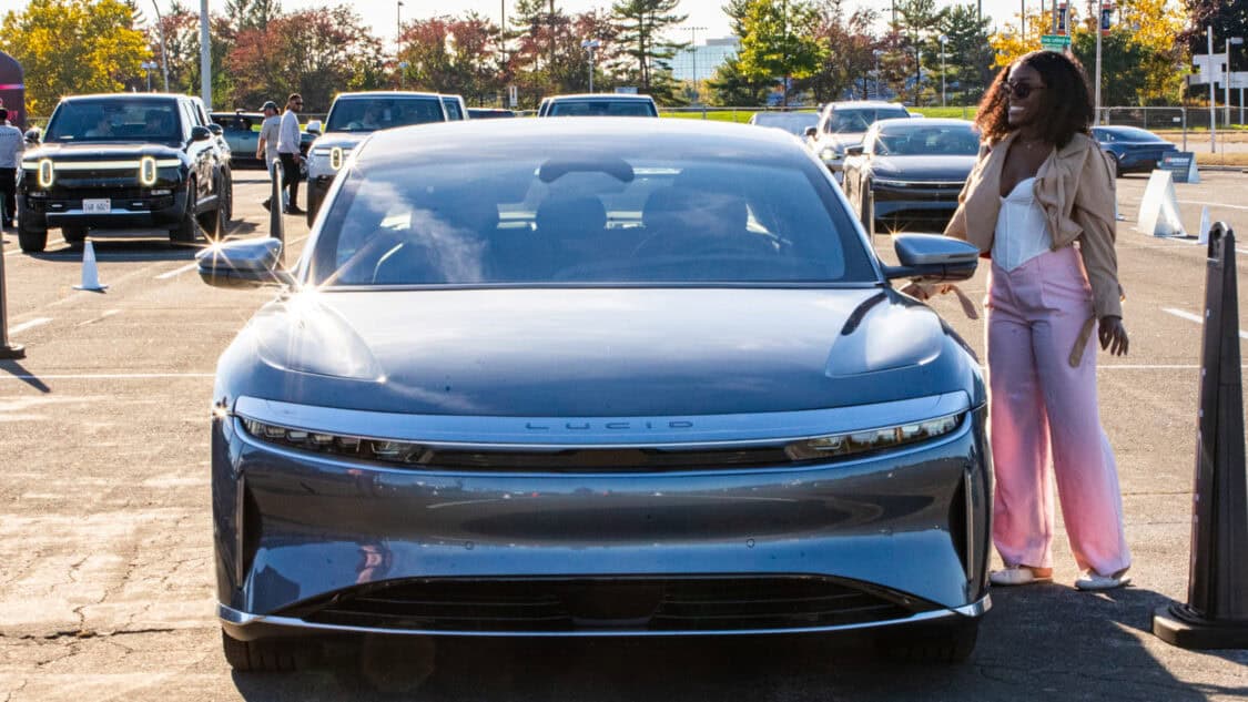 Lucid Air test drive and demo at Electrify Expo NY