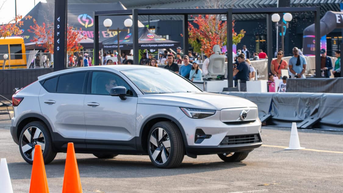 Volvo EX40 test drive and demo at Electrify Expo NY