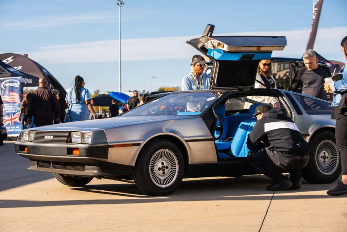 Sam Polyak's DMC DeLorean with EV conversion at Electrify Showoff NY