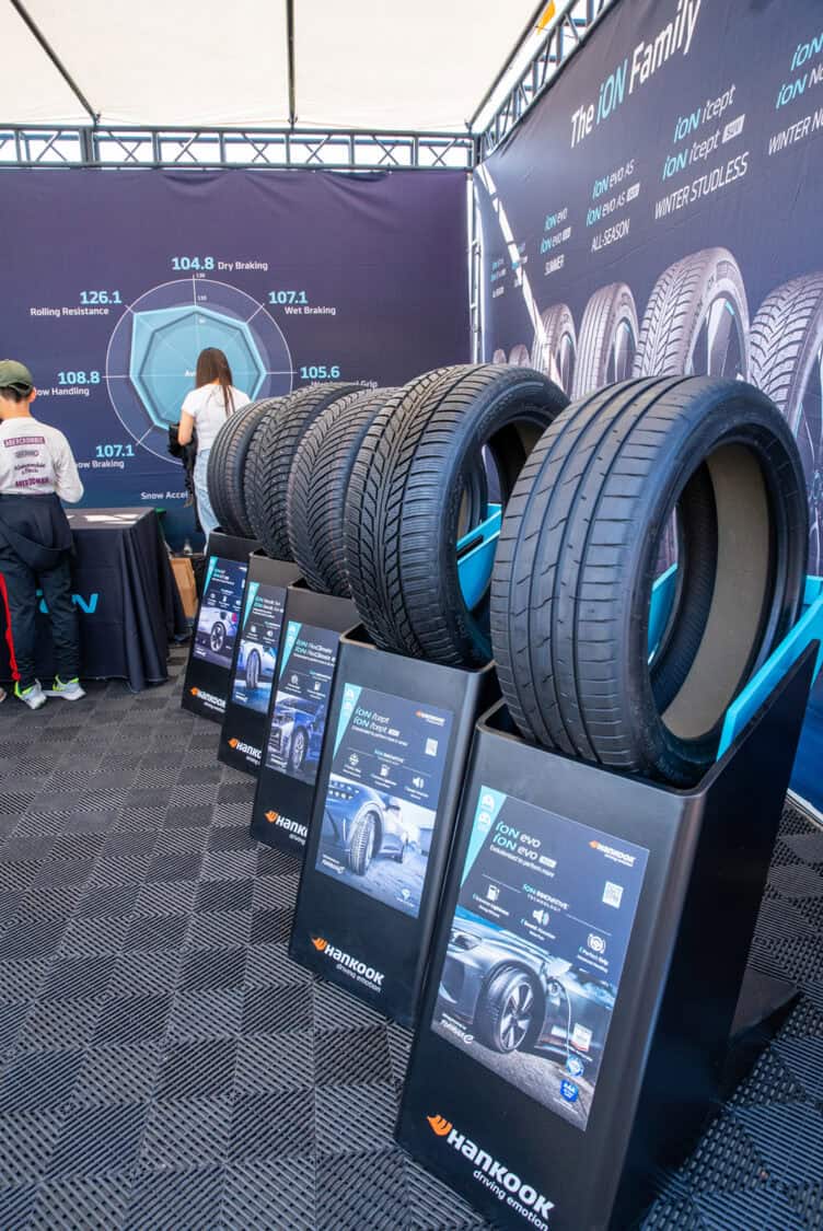 Hankook iON Evo tires at Electrify Showoff NY