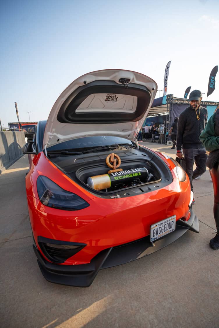 Bagged Tesla Model 3 at Electrify Showoff NY