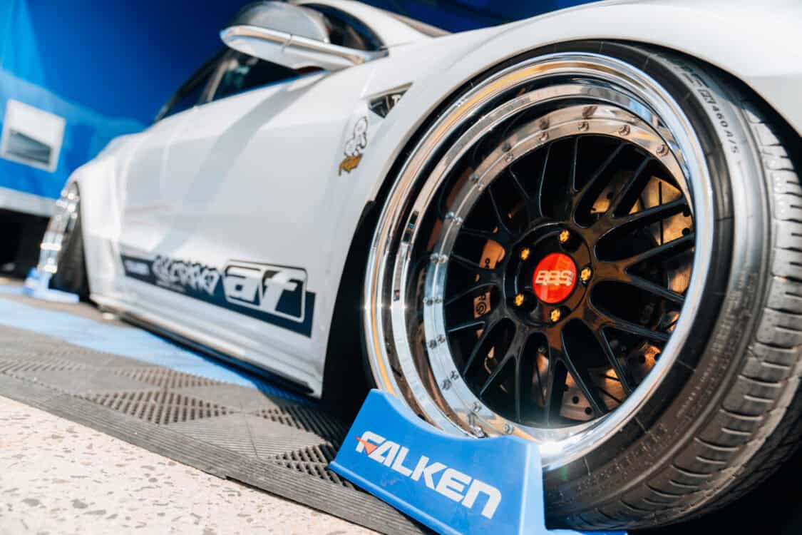 Electrify Showoff NY - Best of Show - Meric Cuevas, 2018 Tesla Model 3, in the Falken Tires booth