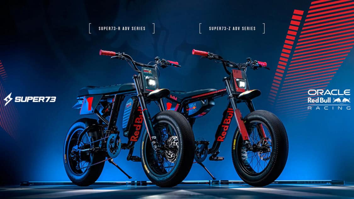 SUPER73 Oracle Red Bull Racing R and Z ADV series ebikes