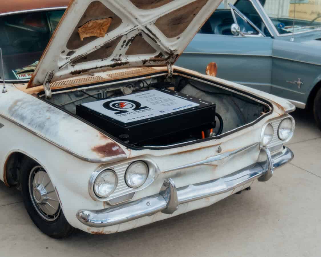 Terry Breheny's 1961 Chevy Corvair Lakewood 700 Wagon at Electrify Showoff Denver