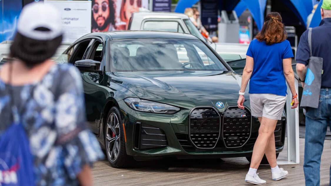 BMW i4 electric car at Electrify Expo Washington