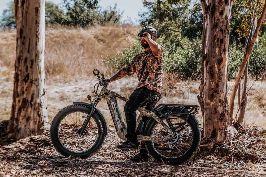 Cyke Bikes Cheetah Hunting Electric Bike Desert Camo off-road side profile