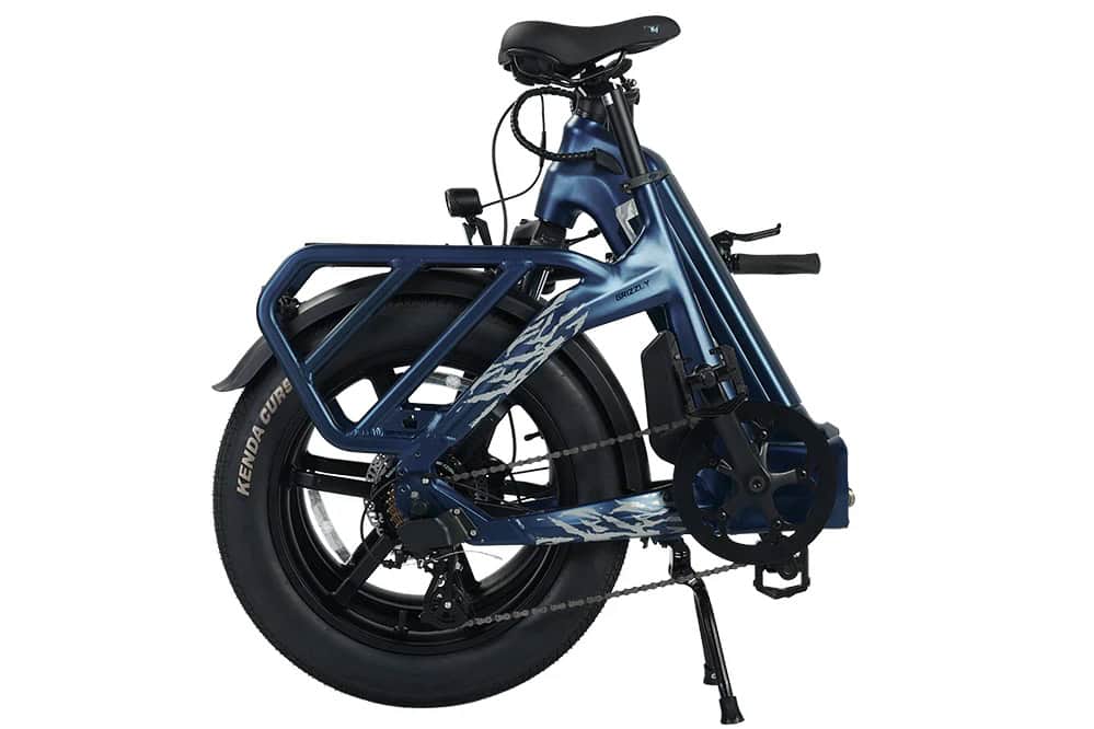 Cyke Bikes Grizzly Foldable Electric Bike Classic Blue - folding profile