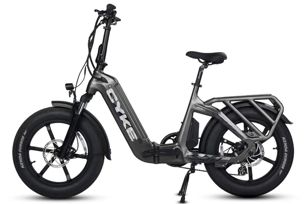 Cyke Bikes Grizzly Foldable Electric Bike Space Grey side profile