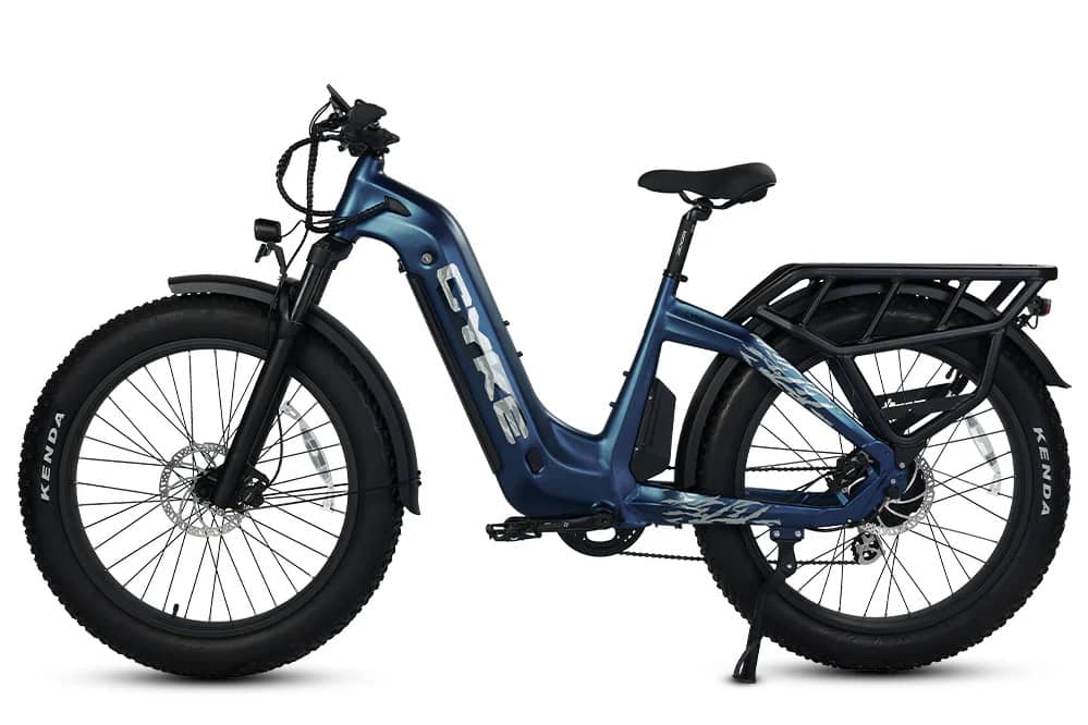 Cyke Lynx Commuter Electric Bike in Classic Blue - side profile