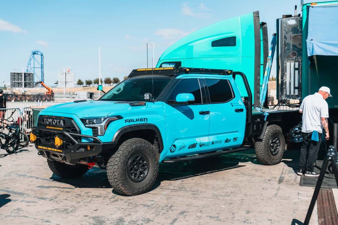 Electrify Outdoor Rec Austin - Toyota Tundra at Falken Tires booth