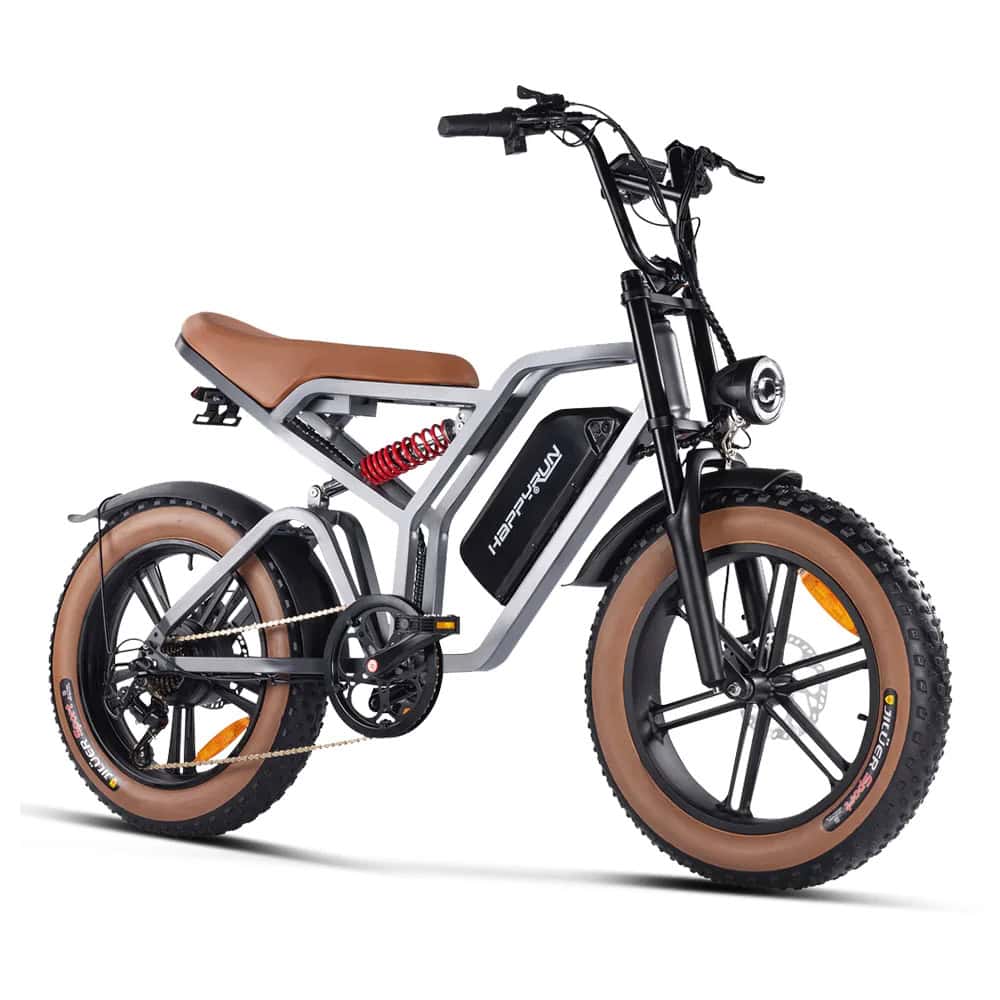 HappyRun Tank G60 750W Electric Bike Black Friday 2024 Sale - silver front