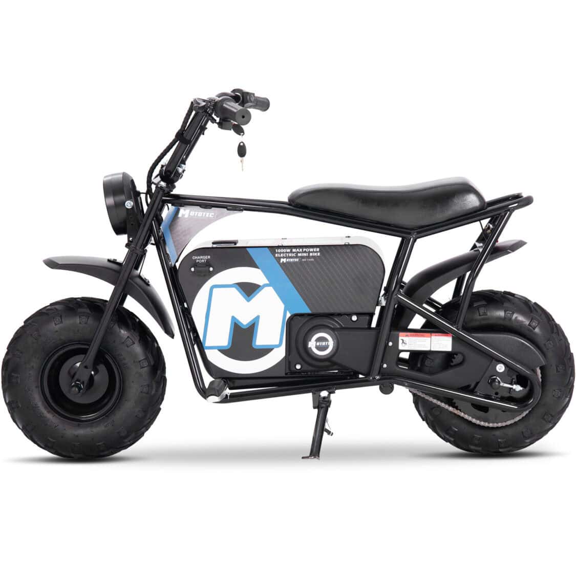 MotoTec 48v 1000w Electric Mini Bike Black for Kids