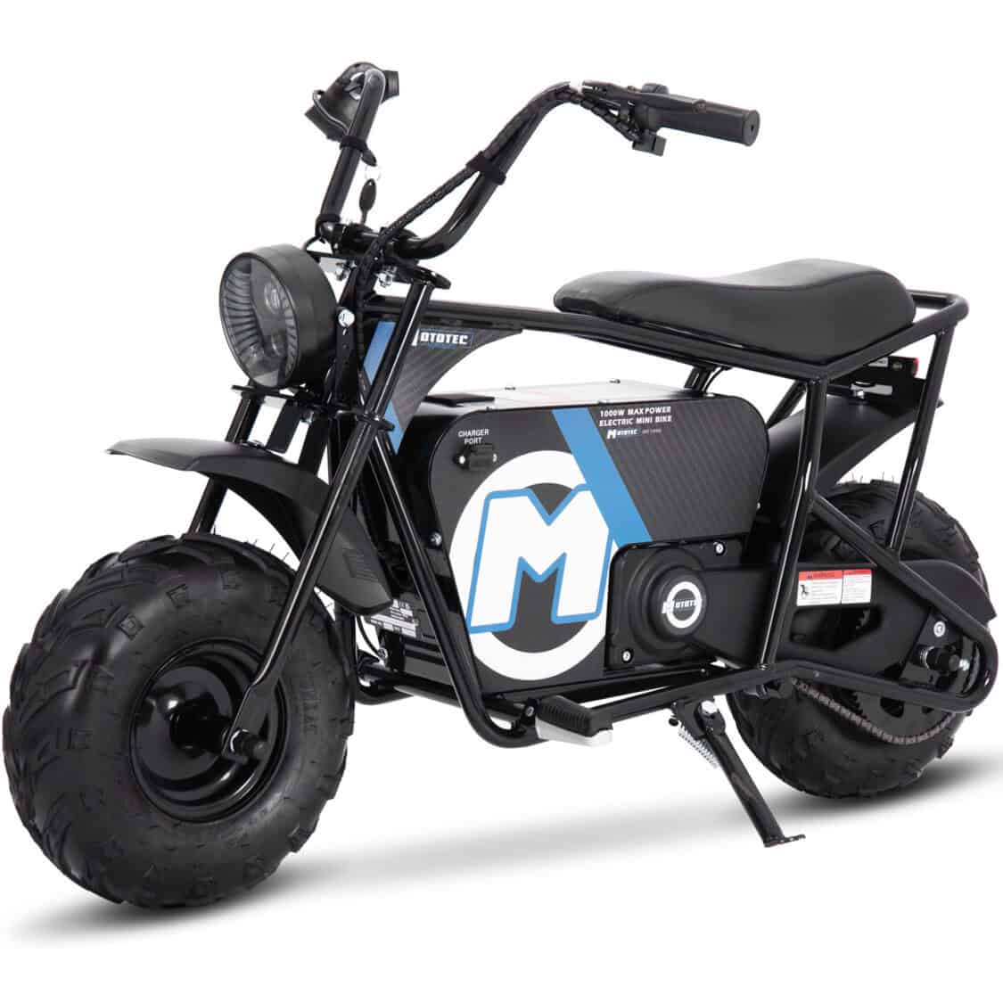 MotoTec 48v 1000w Electric Powered Mini Bike Black for Kids