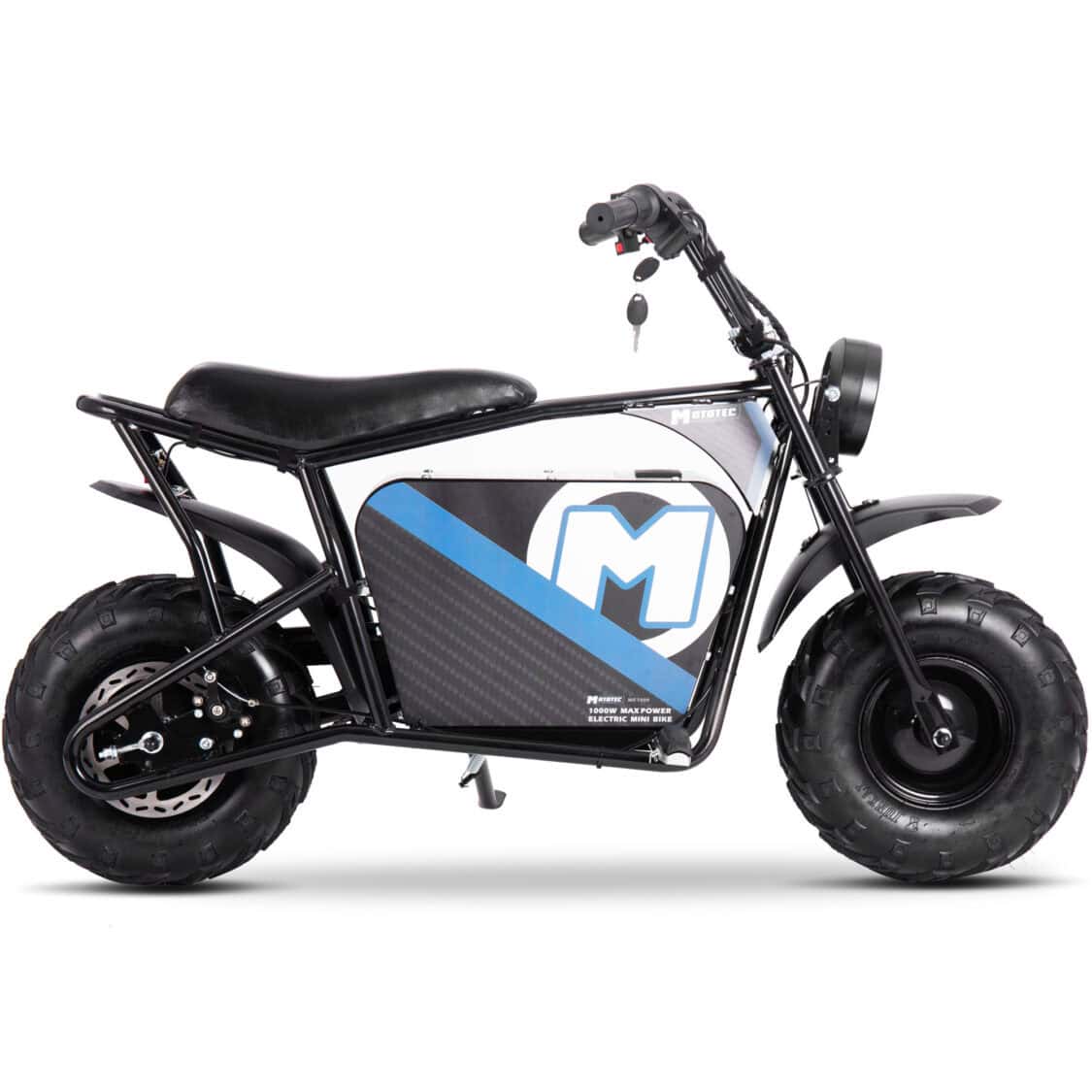 MotoTec 48v 1000w Electric Powered Mini Bike Black for Kids