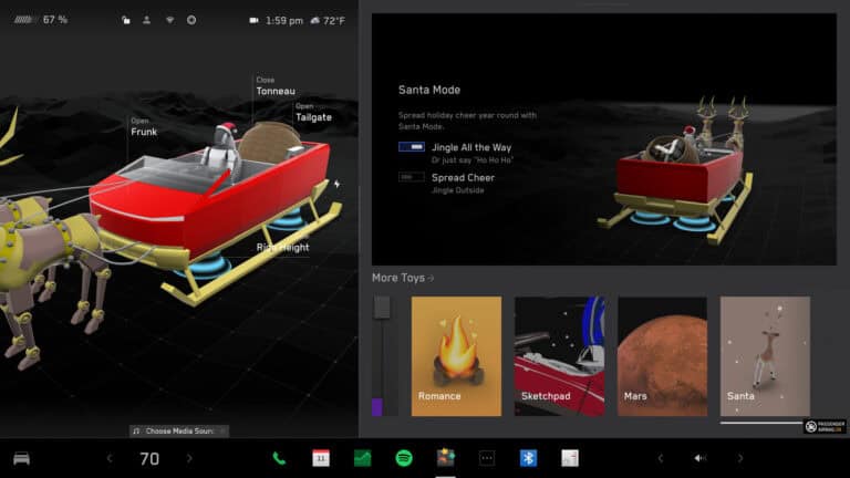 Tesla’s Holiday Update Brings Festive Flair and Tech Advancements - Cybertruck Santa Mode